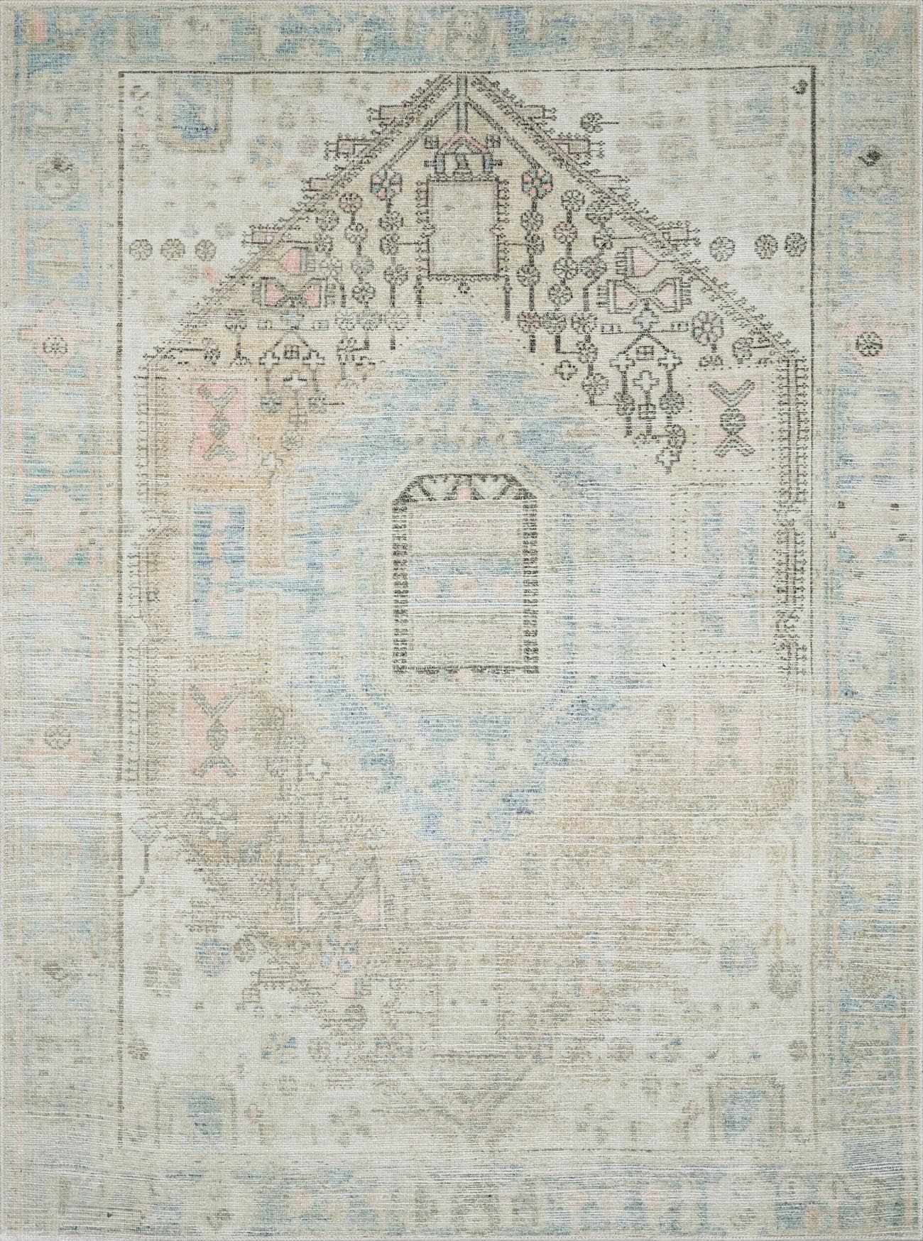 Alfombra lavable vintage Baloy