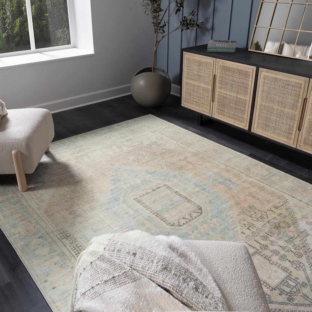 Alfombra lavable vintage Baloy