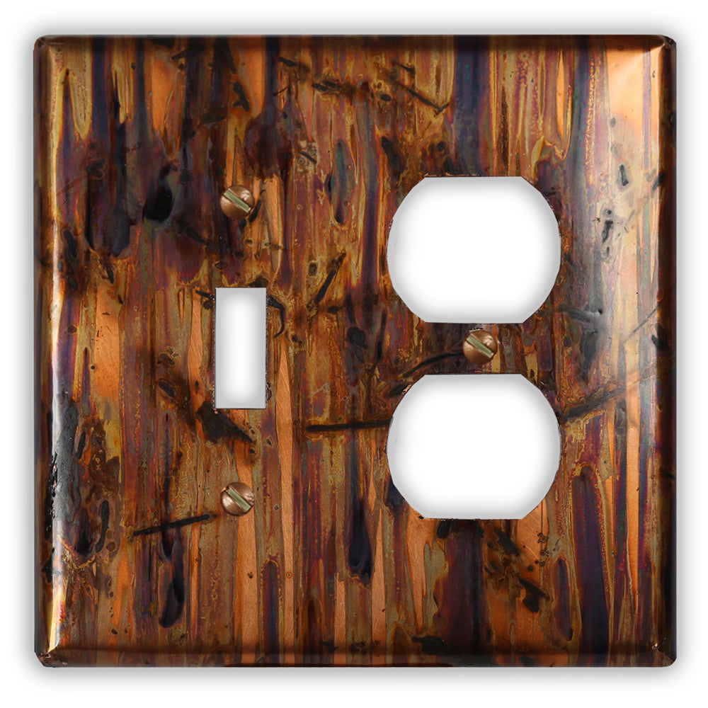 Bamboo Forest Copper - 1 Toggle / 1 Duplex Wallplate