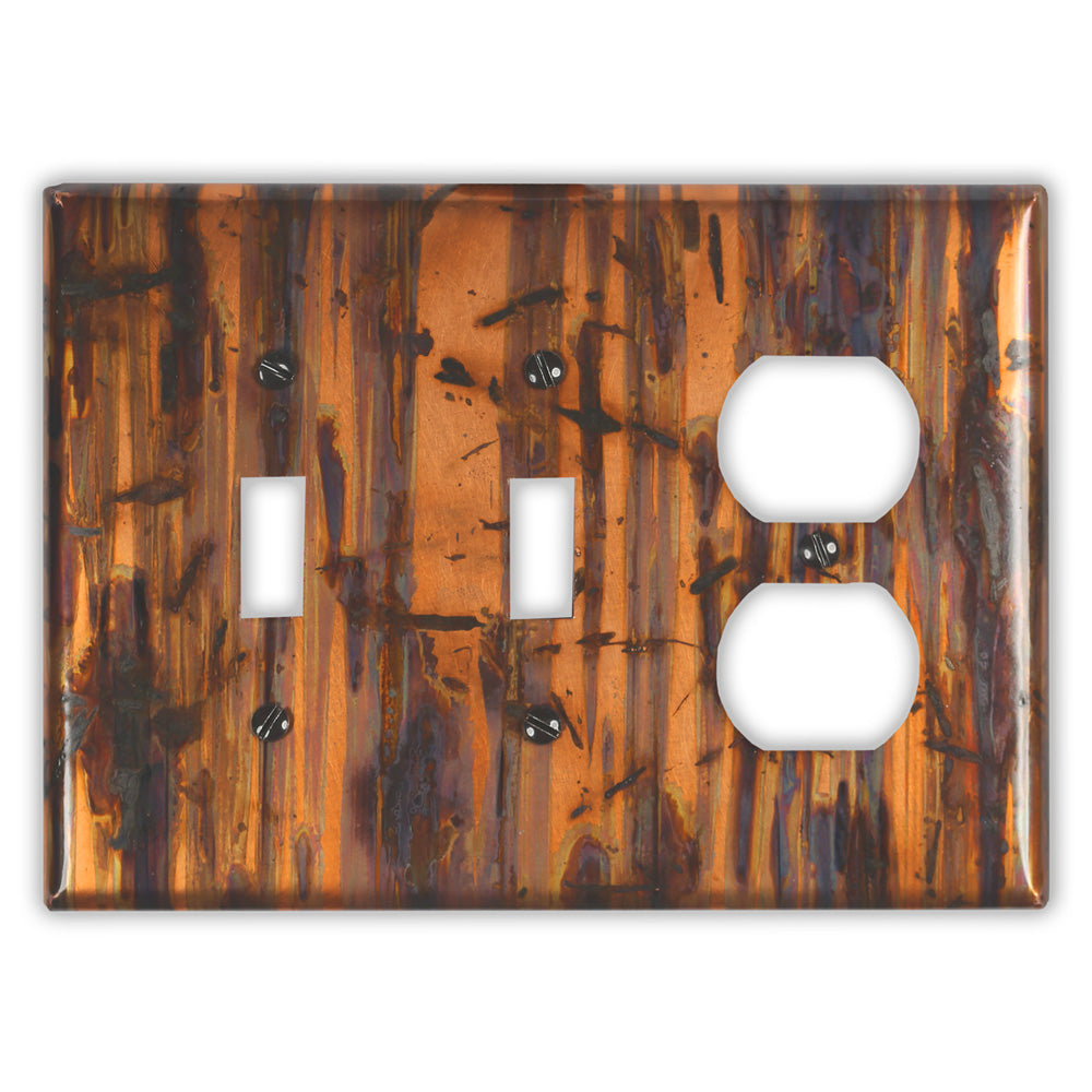 Bamboo Forest Copper - 2 Toggle / 1 Duplex Wallplate