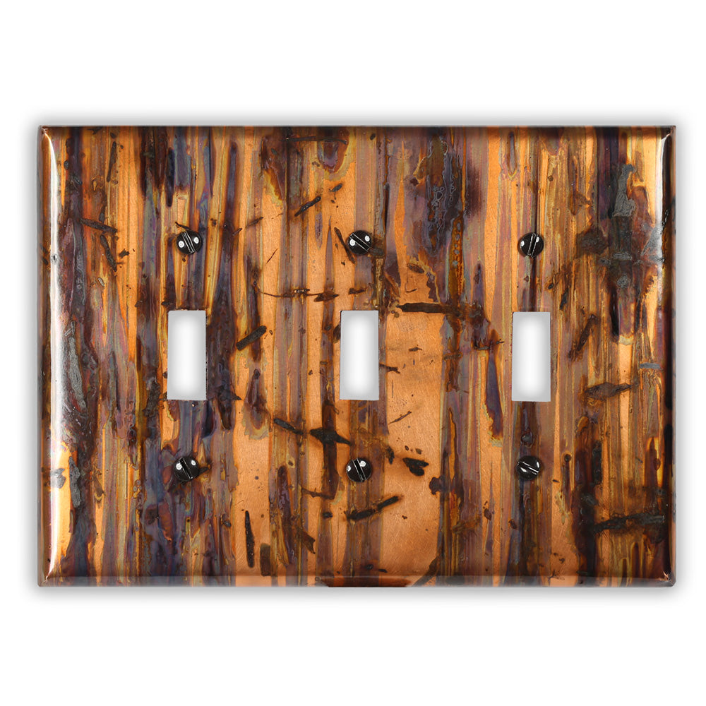 Bamboo Forest Copper - 3 Toggle Wallplate
