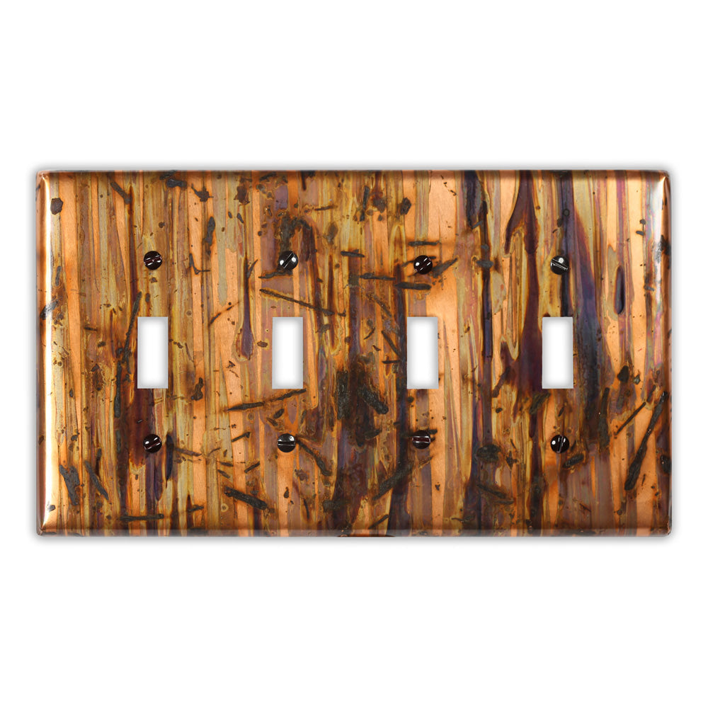 Bamboo Forest Copper - 4 Toggle Wallplate