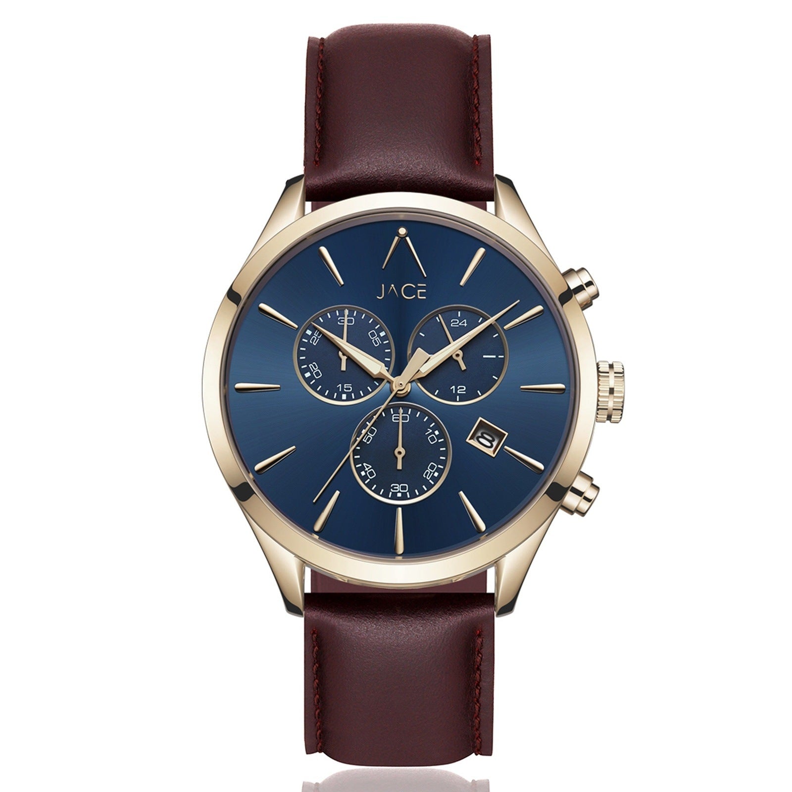 "Bangkok" Men`S Leather Band Chronograph Watch