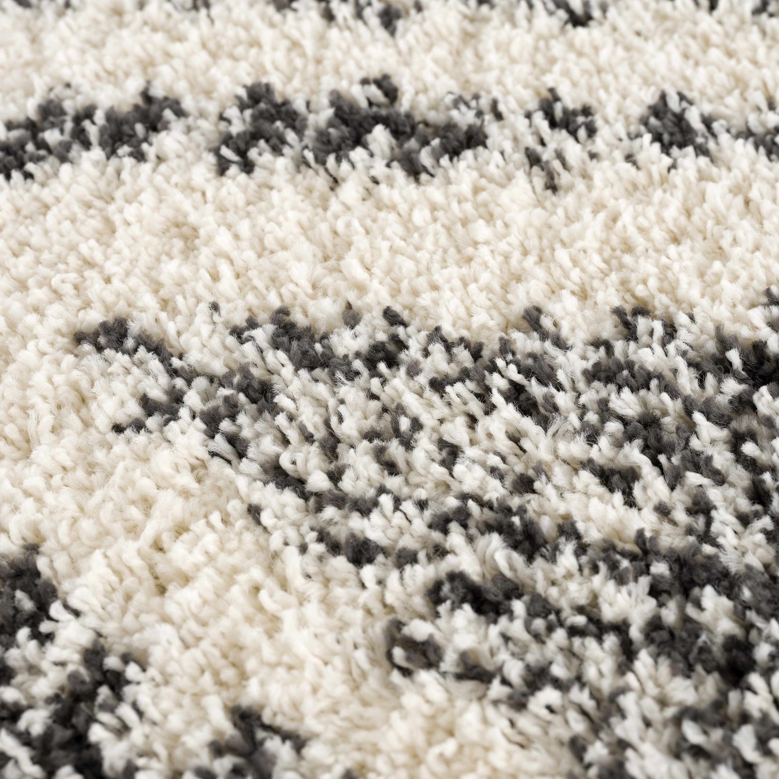 Alfombra de pelo largo bereber con diseño de anzuelo