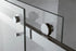 Puerta de ducha corrediza doble sin marco de 60'' de ancho x 76'' de alto con vidrio transparente