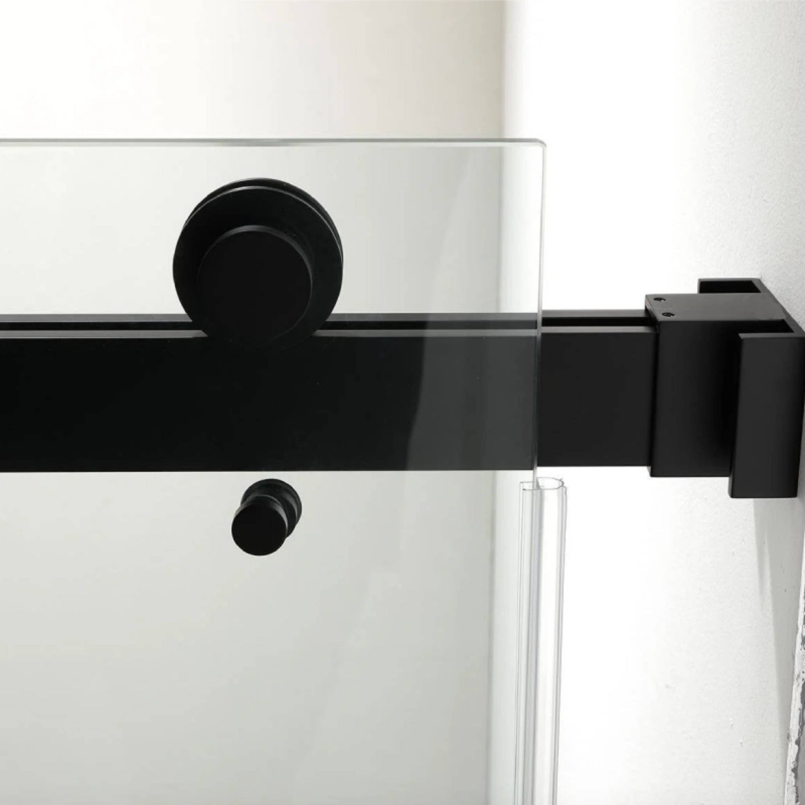 Puerta de ducha corrediza doble sin marco de 60'' de ancho x 76'' de alto con vidrio transparente