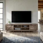 Mueble de TV rústico de 70" con puerta de granero