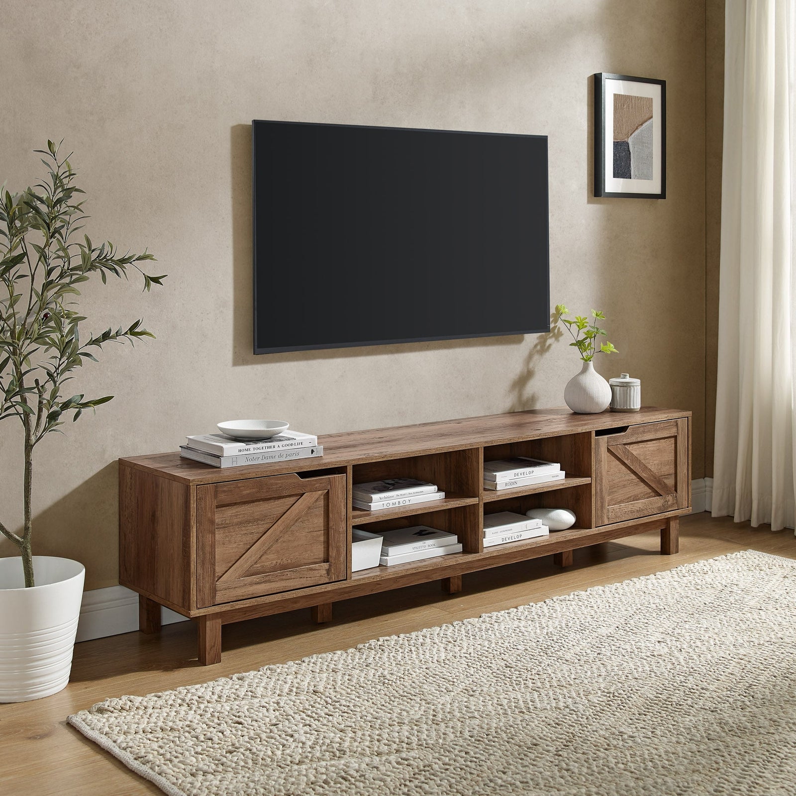Mueble de TV rústico de 70