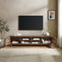Mueble de TV rústico de 70" con puerta de granero