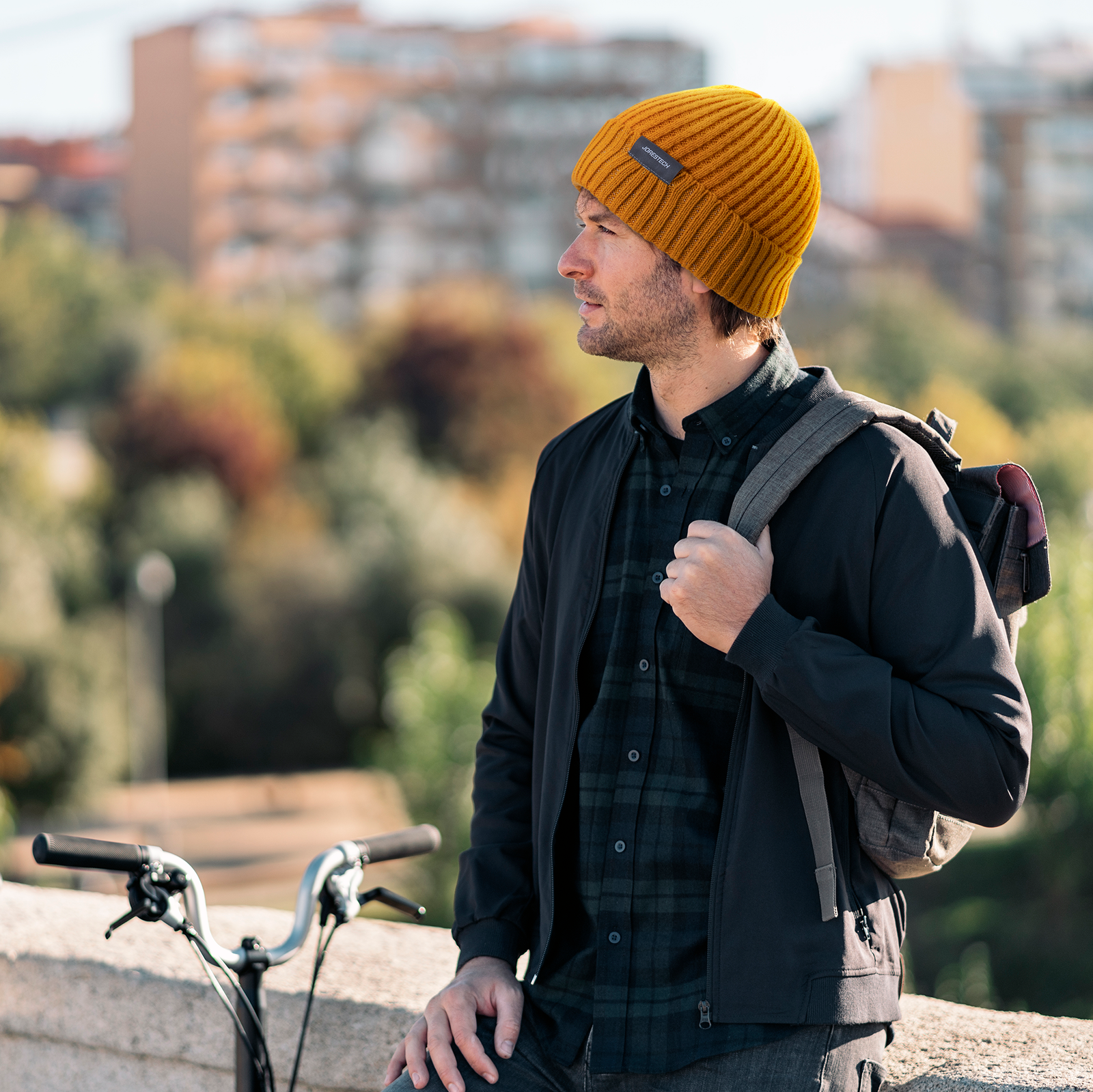 Safety Beanie with Reflective Stitching