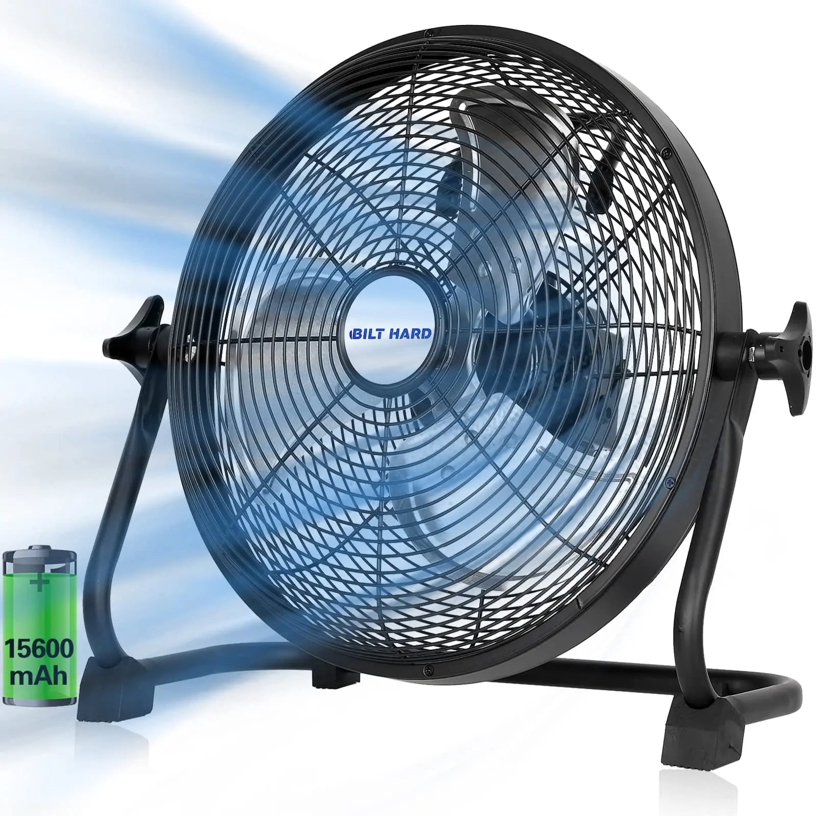 Ventilador de piso exterior recargable BILT HARD de 12