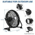 Ventilador de piso exterior recargable BILT HARD de 12" - Alta velocidad, portátil, funciona todo el día 