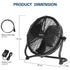Ventilador nebulizador exterior BILT HARD de 16": Funciona con batería extraíble de 15600 mAh y función nebulizadora. 