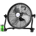 Ventilador de piso recargable para exteriores BILT HARD de 16": Batería de 15600 mAh, alta velocidad, funcionamiento durante todo el día, salida USB