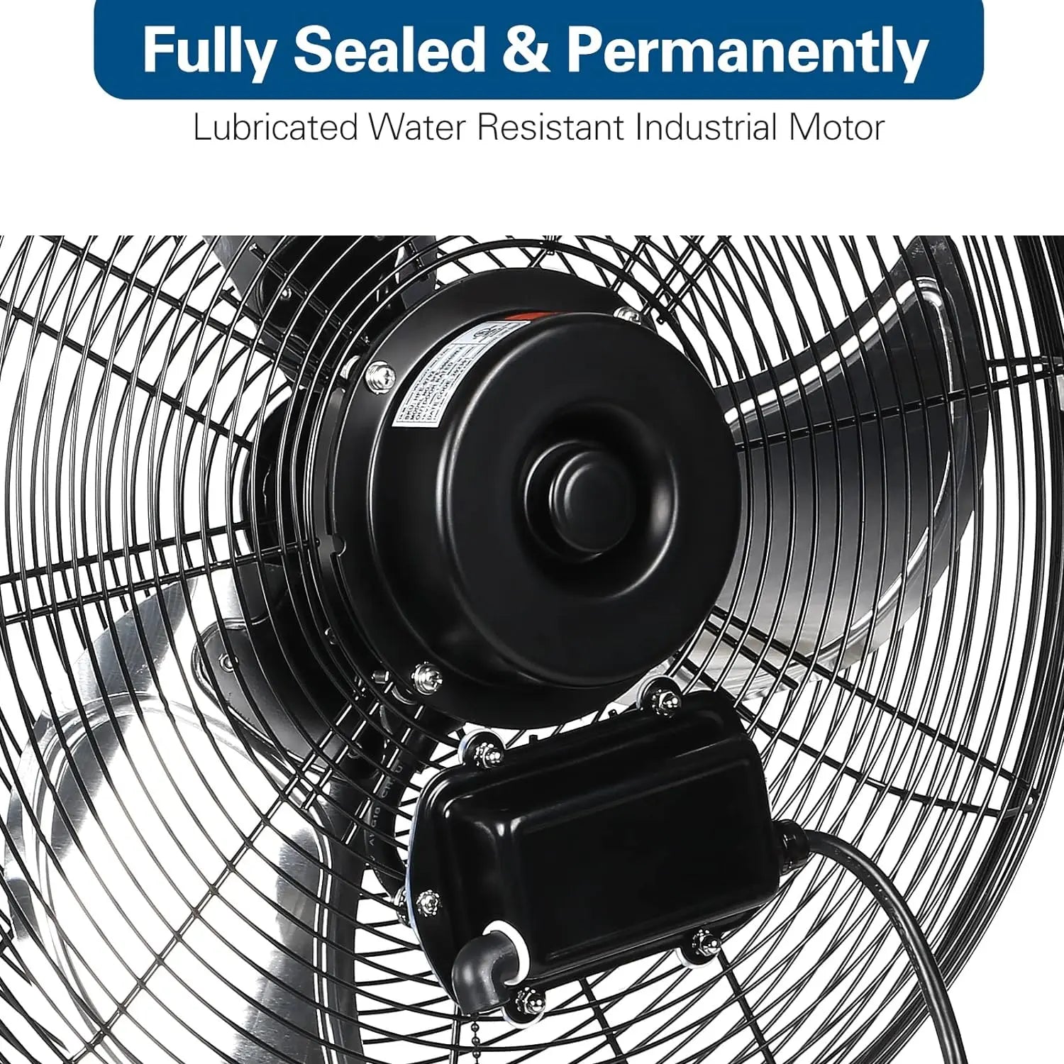 Ventilador de pared exterior BILT HARD de 18" y 4300 CFM: Ventilador industrial de alta velocidad, resistente al agua y de 3 velocidades, homologado por UL. 