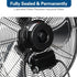 Ventilador de pared exterior BILT HARD de 18" y 4300 CFM: Ventilador industrial de alta velocidad, resistente al agua y de 3 velocidades, homologado por UL. 