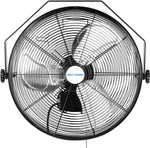 Ventilador de pared exterior BILT HARD de 18" y 4300 CFM: Ventilador industrial de alta velocidad, resistente al agua y de 3 velocidades, homologado por UL. 