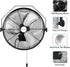 Ventilador de pared exterior BILT HARD de 18" y 4300 CFM: Ventilador industrial de alta velocidad, resistente al agua y de 3 velocidades, homologado por UL. 