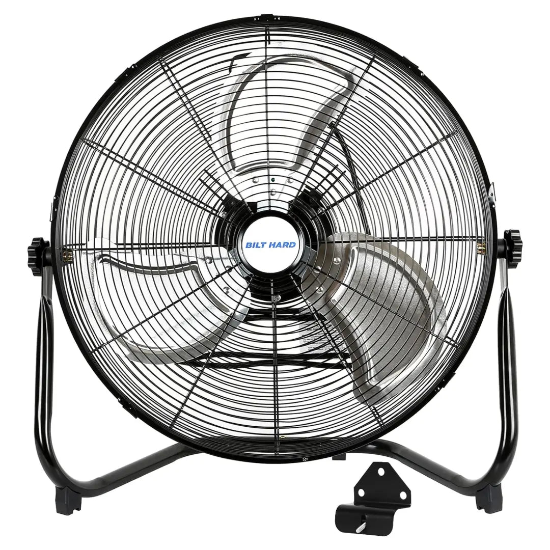 Ventilador de piso BILT HARD de 20" de alta velocidad: Metal resistente, 4600 CFM, ventilador industrial de 3 velocidades con montaje en pared 