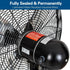 Ventilador de pared exterior BILT HARD de 20" con nebulizador: 3 velocidades, oscilación de 80°, resistente al agua, de alta resistencia y homologado por UL. 