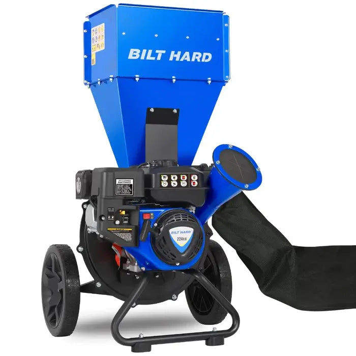Trituradora de madera a gasolina BILT HARD de 224 cc y 7,5 hp