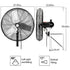 Ventilador de pared oscilante para exteriores BILT HARD de 24" y 6300 CFM: Ventilador de pared resistente, impermeable, de alta velocidad y 3 velocidades, homologado por UL. 