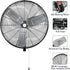Ventilador de pared oscilante para exteriores BILT HARD de 24" y 6300 CFM: Ventilador de pared resistente, impermeable, de alta velocidad y 3 velocidades, homologado por UL. 