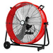 Ventilador de tambor de alta velocidad BILT HARD de 24" y 8100 CFM: Ventilador metálico de 3 velocidades para trabajo pesado, homologado por UL 