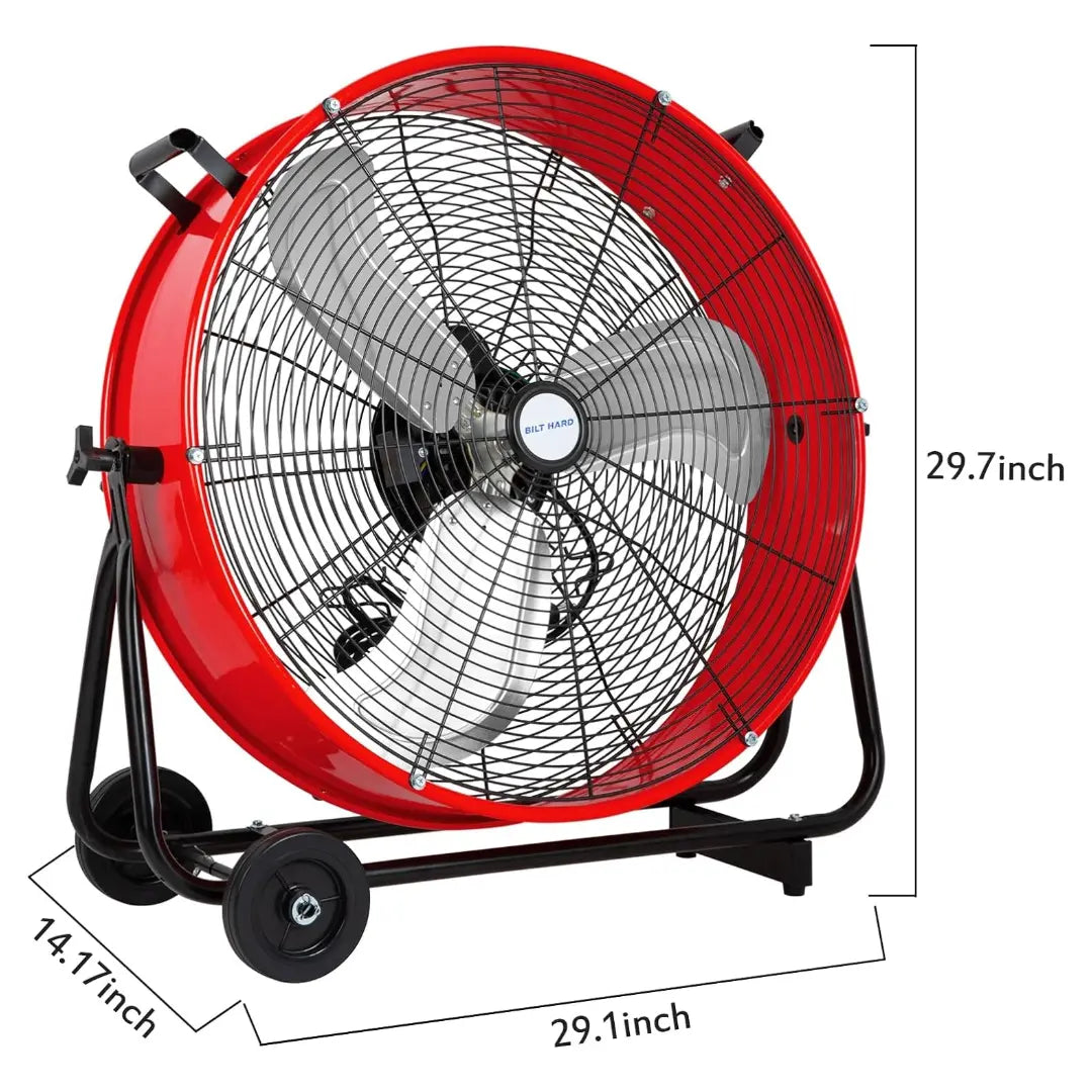 Ventilador de tambor de alta velocidad BILT HARD de 24