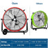 Ventilador de tambor de alta velocidad BILT HARD de 24" y 8100 CFM: Ventilador metálico de 3 velocidades para trabajo pesado, homologado por UL 