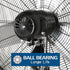 Ventilador de pedestal de alta velocidad BILT HARD de 24": 6450 CFM, 3 velocidades, ventilador industrial de pie para trabajo pesado 