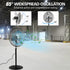 Ventilador de pedestal de alta velocidad BILT HARD de 24": 6450 CFM, 3 velocidades, ventilador industrial de pie para trabajo pesado 