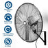 Ventilador de pared de alta velocidad BILT HARD de 30" y 9500 CFM: Ventilador industrial oscilante de 3 velocidades, de alta resistencia y homologado por UL. 