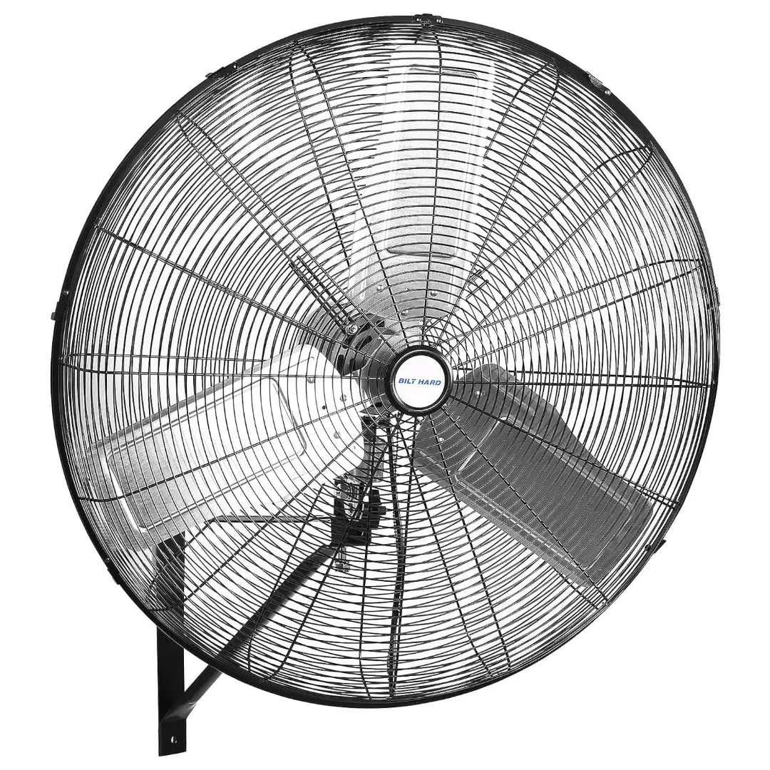 Ventilador de pared de alta velocidad BILT HARD de 30" y 9500 CFM: Ventilador industrial oscilante de 3 velocidades, de alta resistencia y homologado por UL. 