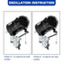 Ventilador industrial de pedestal de alta velocidad BILT HARD de 30" con 3 velocidades y altura ajustable, aspas de aluminio 