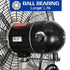 Ventilador industrial de pedestal de alta velocidad BILT HARD de 30" con 3 velocidades y altura ajustable, aspas de aluminio 