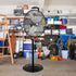 Ventilador industrial de pedestal de alta velocidad BILT HARD de 30" con 3 velocidades y altura ajustable, aspas de aluminio 