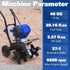 BILT HARD 46cc 4-Cycle Gas Tiller Cultivator – 16" Steel Tines, Adjustable Wheels & Cushioned Handles for Powerful Tilling & Weeding