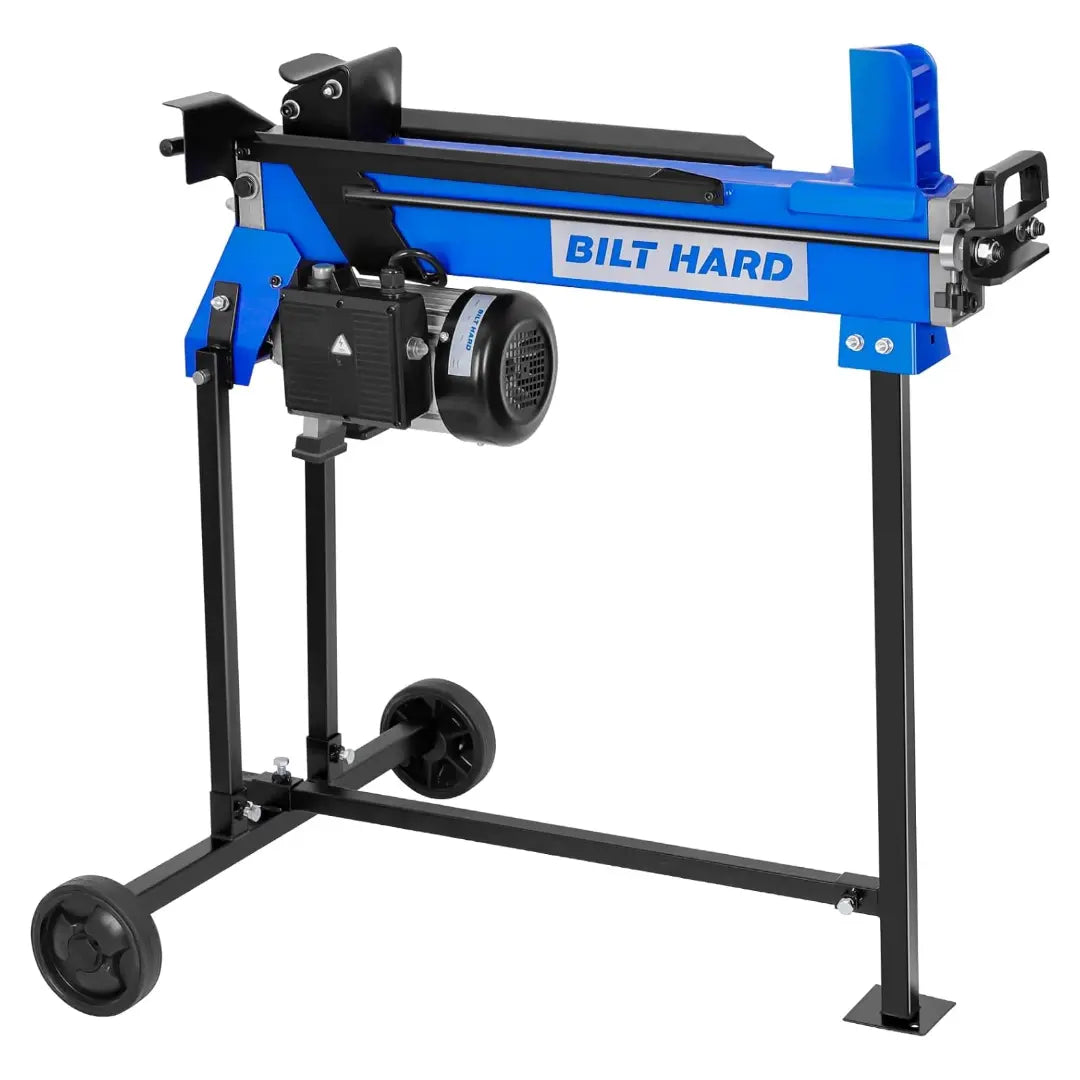 Partidora de leña BILT HARD de 6,5 toneladas con soporte, eléctrica, con cilindro hidráulico, color negro