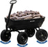 Carro de jardín BILT HARD Poly de 1200 lb sin pinchazos, liberación rápida, manija convertible 2 en 1, 7 pies cúbicos, carro de volteo resistente para patio y exteriores