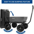 Carro de jardín BILT HARD Poly de 1200 lb sin pinchazos, liberación rápida, manija convertible 2 en 1, 7 pies cúbicos, carro de volteo resistente para patio y exteriores