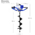 BILT HARD Post Hole Digger Gas Powered, 52cc 2.4 HP 2 Stroke Engine Earth Auger with 8" Drill Bit, EPA Compliant Post Hole Auger