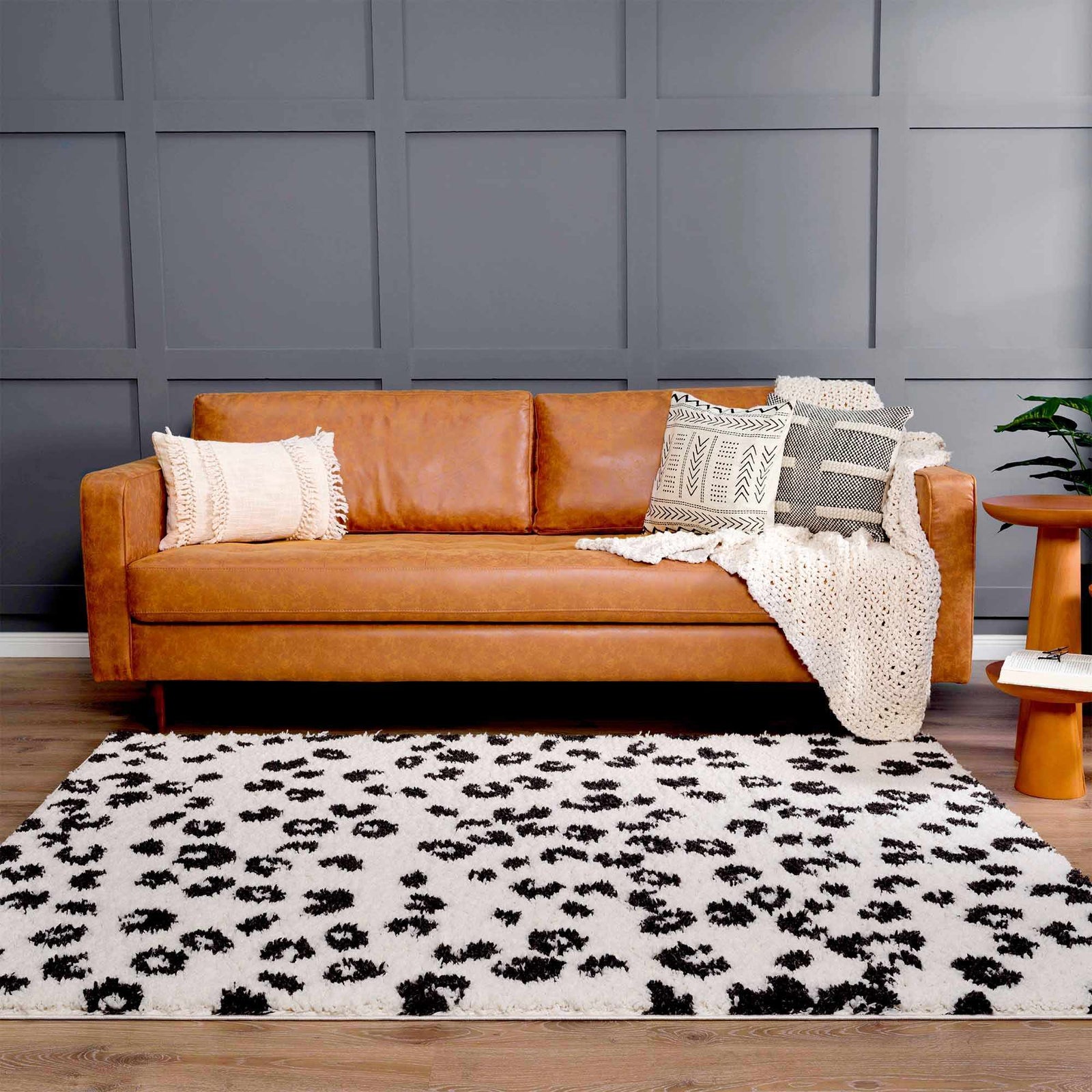 Alfombra de leopardo con manchas negras Zhen - Liquidación