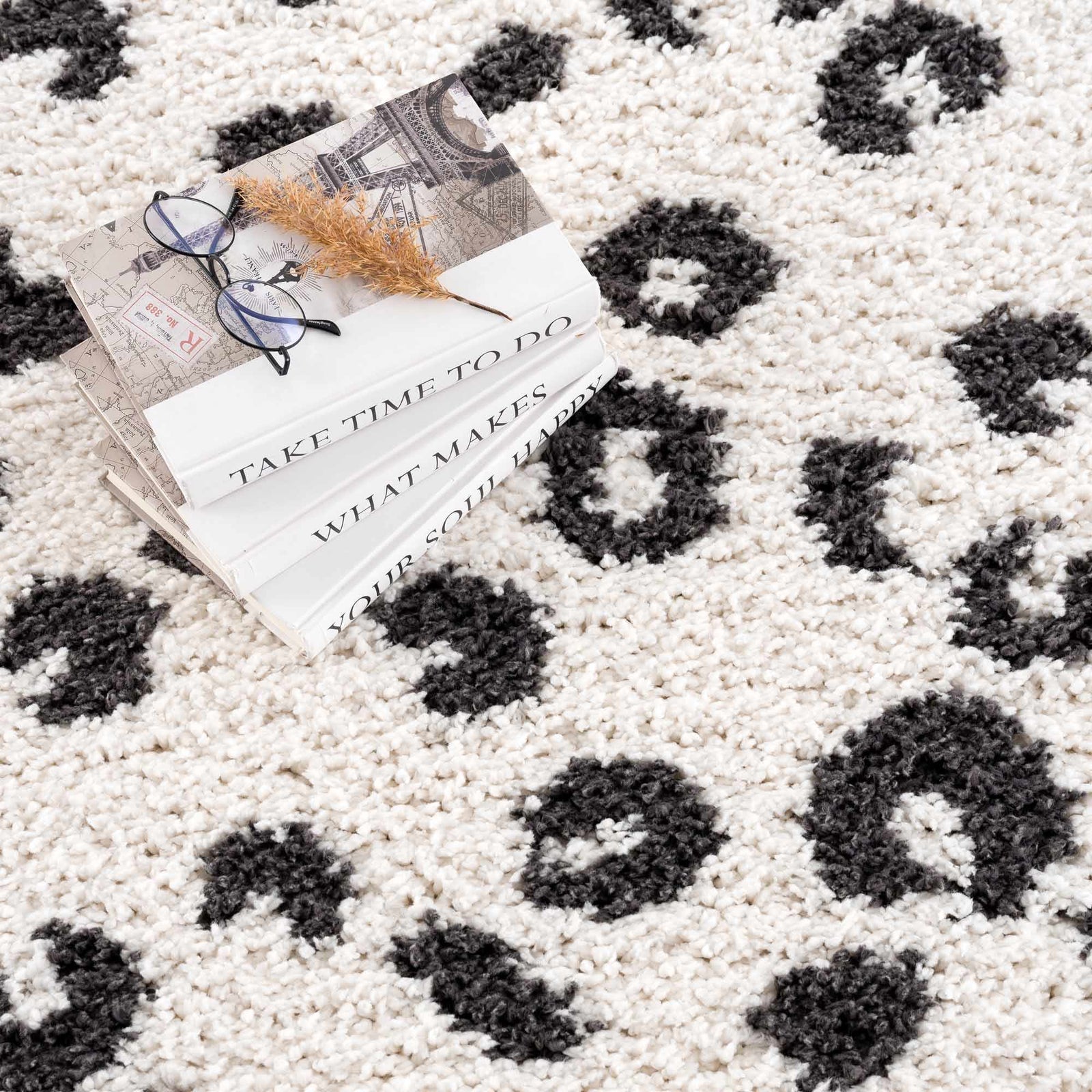 Alfombra de leopardo con manchas negras Zhen - Liquidación