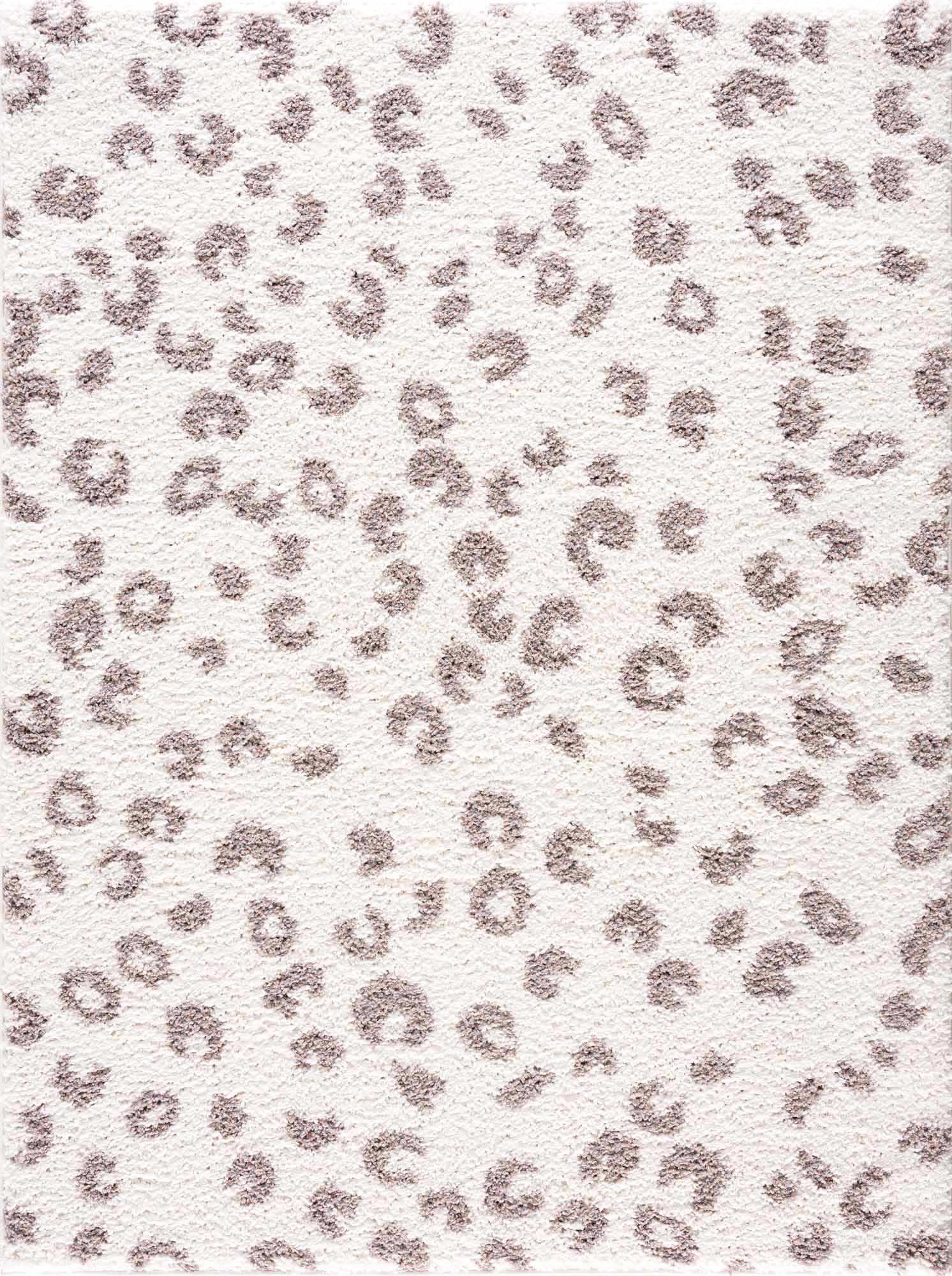 Alfombra Zhen de leopardo con lunares rosas - Liquidación