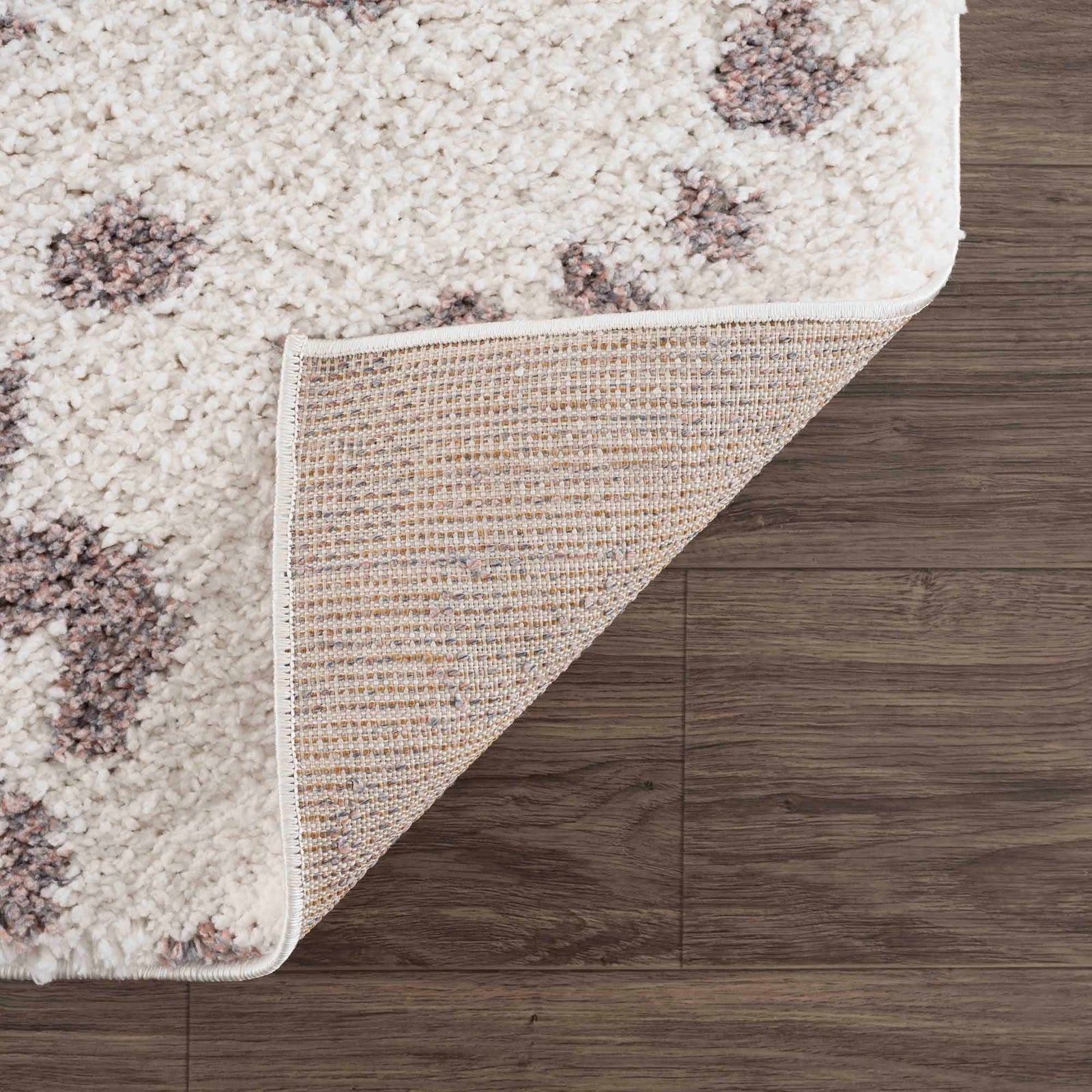 Alfombra Zhen de leopardo con lunares rosas - Liquidación