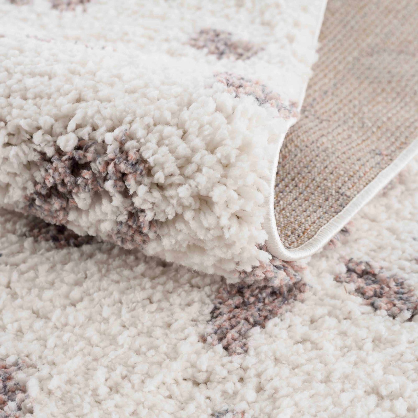 Alfombra Zhen de leopardo con lunares rosas - Liquidación