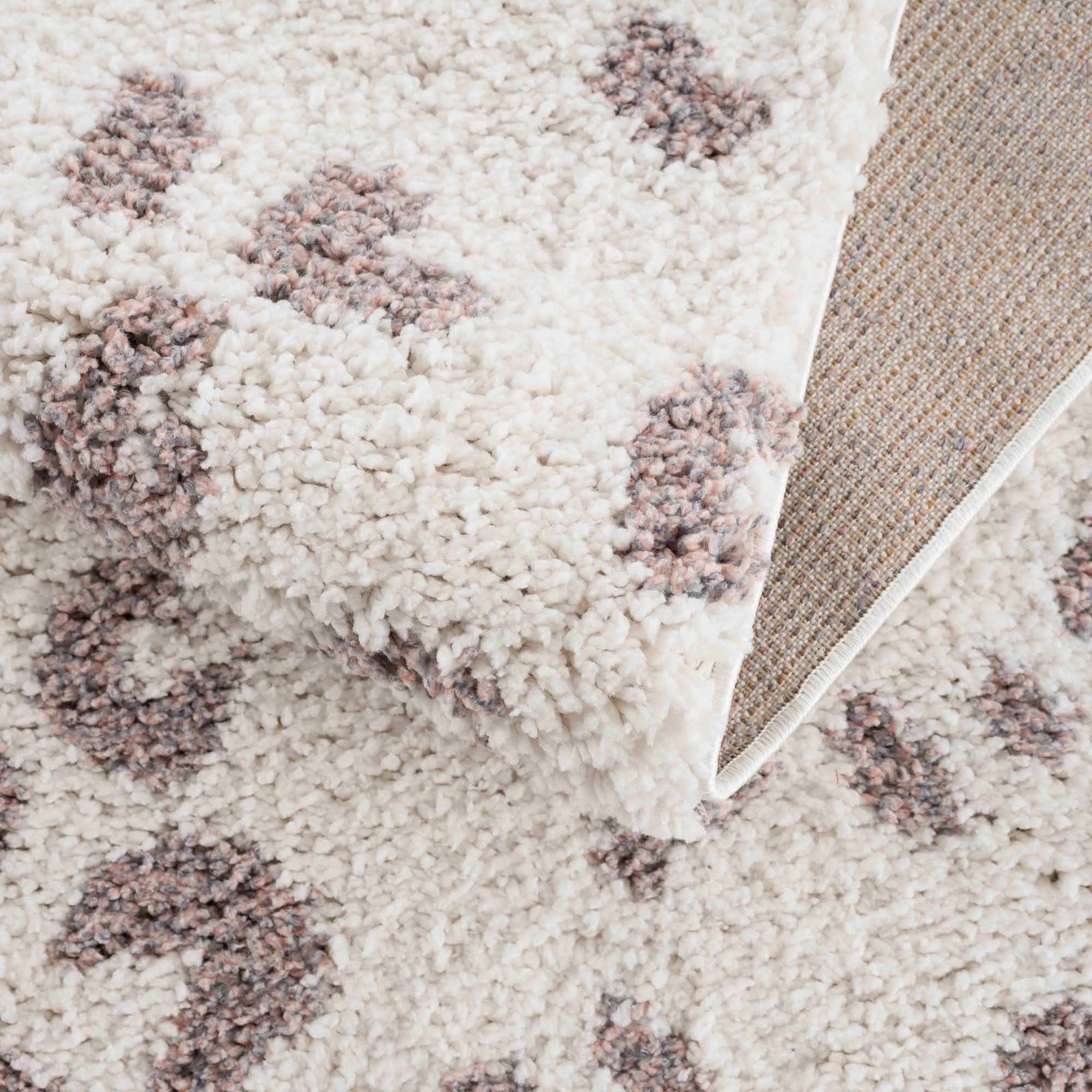 Alfombra Zhen de leopardo con lunares rosas - Liquidación