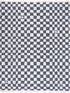 Alfombra de cuadros blancos y azules de Kieu