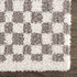 Alfombra de felpa a cuadros color topo Kieu